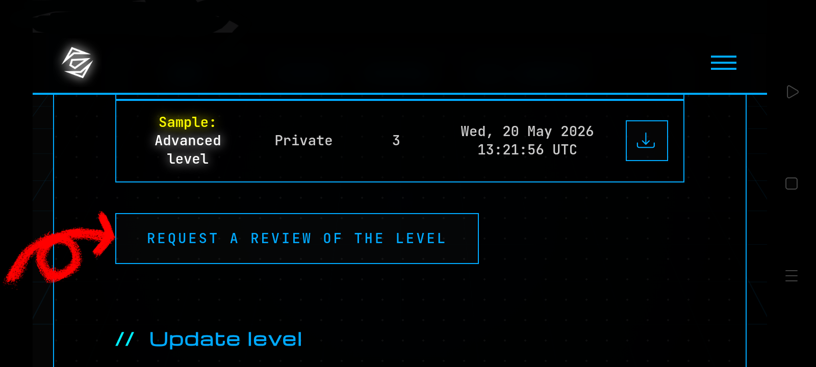Request review button